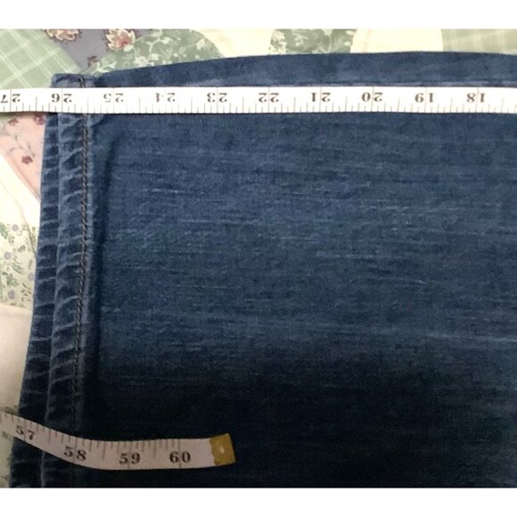 Pilcro Mid-Rise Blue Denim Wide-Leg Womens Jeans Size 31 - Picture 5 of 7